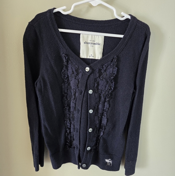 Girls Abercrombie Cardigan Sweater sz Medium - Picture 1 of 3
